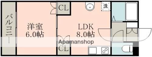 PRENDRE武蔵ケ丘 Ⅰ(1LDK/2階)の間取り写真