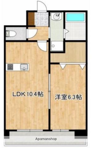 クロノス41新町Ⅳ(1LDK/6階)の間取り写真