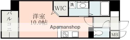 PUPPYS新町北(ワンルーム/4階)の間取り写真