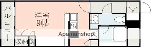 FLAT 熊本(ワンルーム/5階)の間取り写真