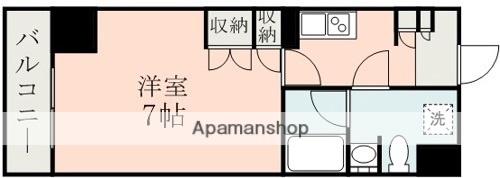 FLAT 熊本(1K/13階)の間取り写真
