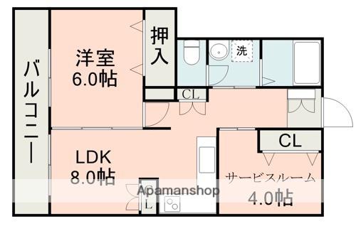 京町ビル(1SLDK/7階)の間取り写真