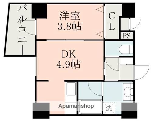 GMH並木坂(1DK/4階)の間取り写真