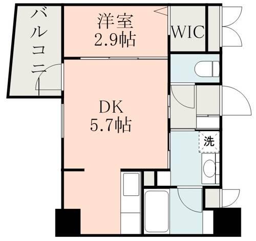 GMH並木坂(1DK/3階)の間取り写真