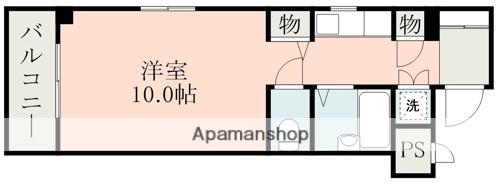 パラッツォ原武(ワンルーム/2階)の間取り写真