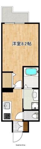 クロノス51新町Ⅵ(1K/4階)の間取り写真