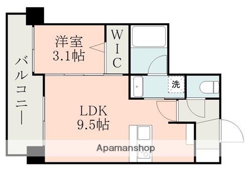ラ・シック熊本駅南(1LDK/6階)の間取り写真