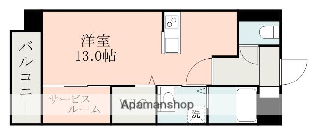 EPCOT(ワンルーム/6階)の間取り写真