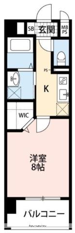 PRIME尾ノ上(1K/10階)の間取り写真