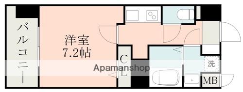 レクシア フラッツ水前寺(1K/5階)の間取り写真