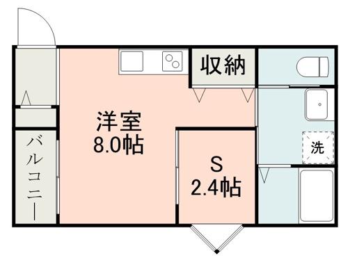 ラヴィ八景水谷(ワンルーム/1階)の間取り写真