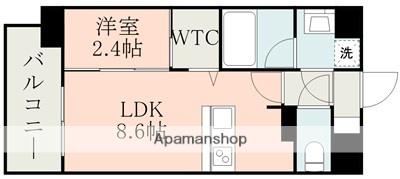 ラ・シック新町(1LDK/12階)の間取り写真