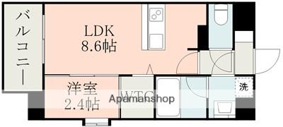 ラ・シック新町(1LDK/3階)の間取り写真