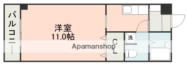 レジデンス戸島(ワンルーム/2階)の間取り写真