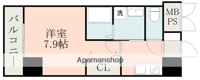 EDEN SUIZENJI STATION(1K/3階)の間取り写真