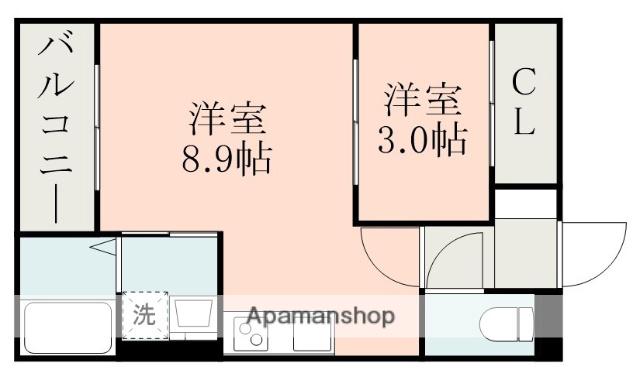 REGALEST二本木(1LDK/2階)の間取り写真