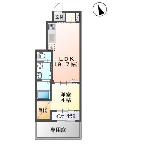 MAISON DE CHOU CHOU(1LDK/1階)の間取り写真