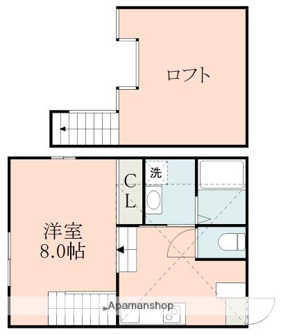 POSH YOKOTE(1K/2階)の間取り写真