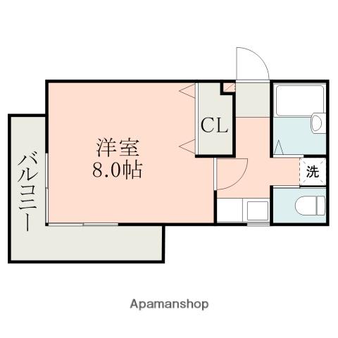 M-95(1K/3階)の間取り写真