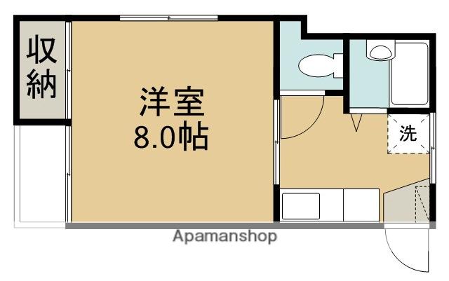 中橋ビル(1K/4階)の間取り写真