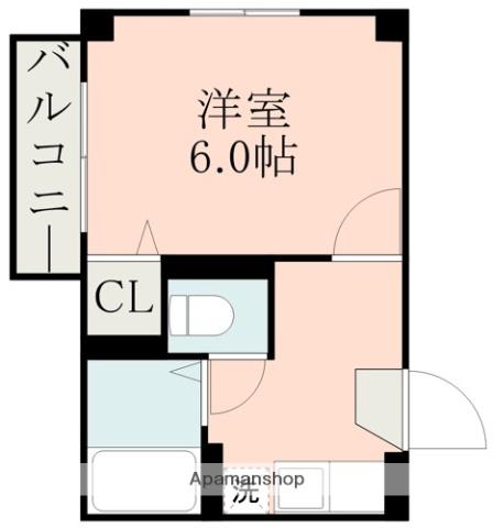 藤崎ビル(1K/3階)の間取り写真