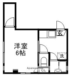 藤崎ビル(1K/4階)の間取り写真