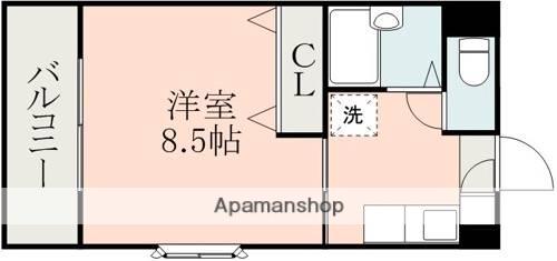 エスペランサ北熊本(1K/4階)の間取り写真