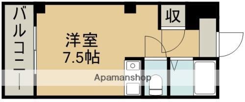 タジリビル(ワンルーム/2階)の間取り写真