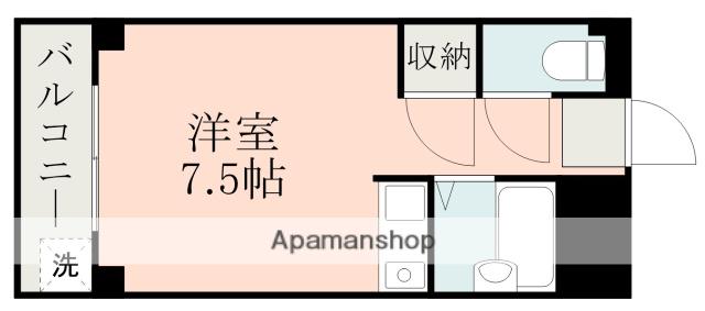 タジリビル(ワンルーム/1階)の間取り写真