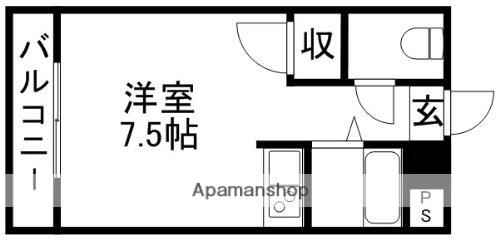 タジリビル(ワンルーム/2階)の間取り写真