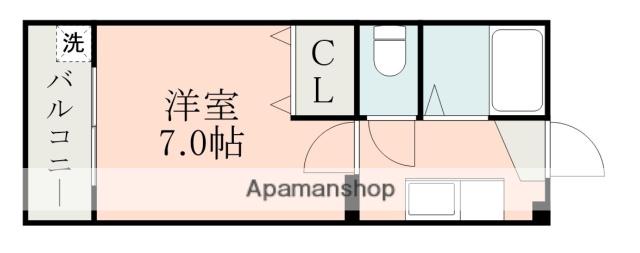 ジュネスイトウ(1K/3階)の間取り写真