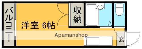 レジデンス里川(ワンルーム/3階)の間取り写真