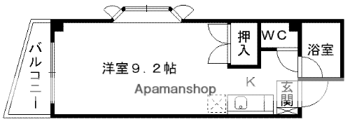 アーバンシティ21(ワンルーム/2階)の間取り写真