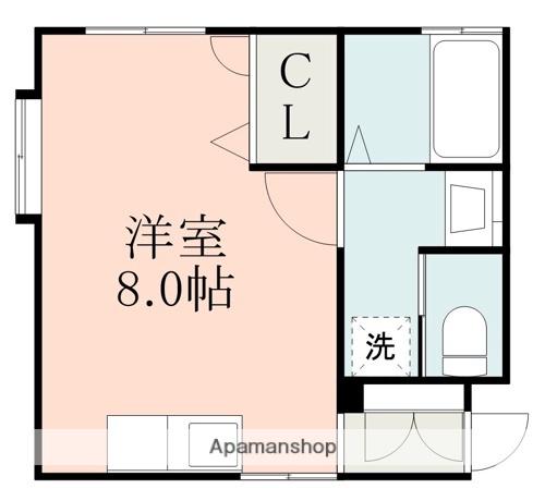 ドリームさくら(ワンルーム/2階)の間取り写真