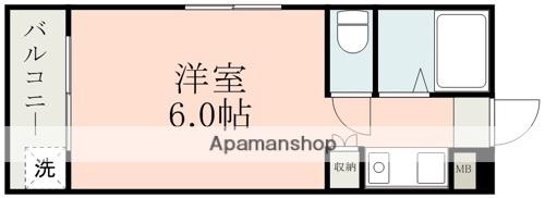 Yコーポ八王寺(ワンルーム/1階)の間取り写真