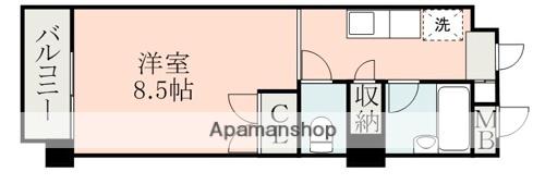 リベルテ本荘(ワンルーム/2階)の間取り写真