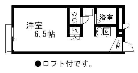 レオパレスタイガー(1K/1階)の間取り写真