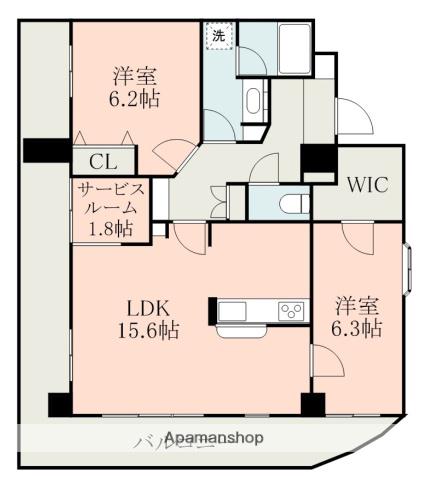 トーカンマンション上通(2SLDK/5階)の間取り写真
