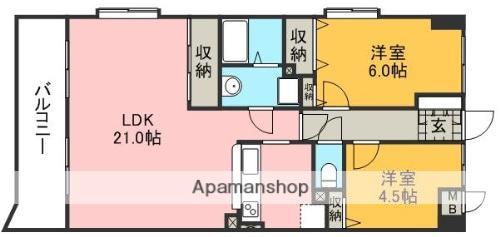 コアマンション大江東(2LDK/9階)の間取り写真