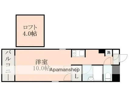 マナーハウス十禅寺(ワンルーム/4階)の間取り写真