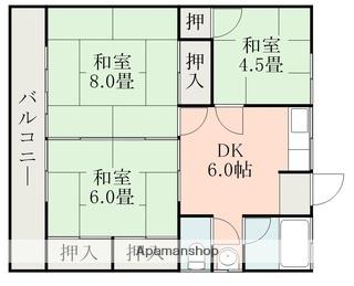 コーポサエキA(3DK/2階)の間取り写真