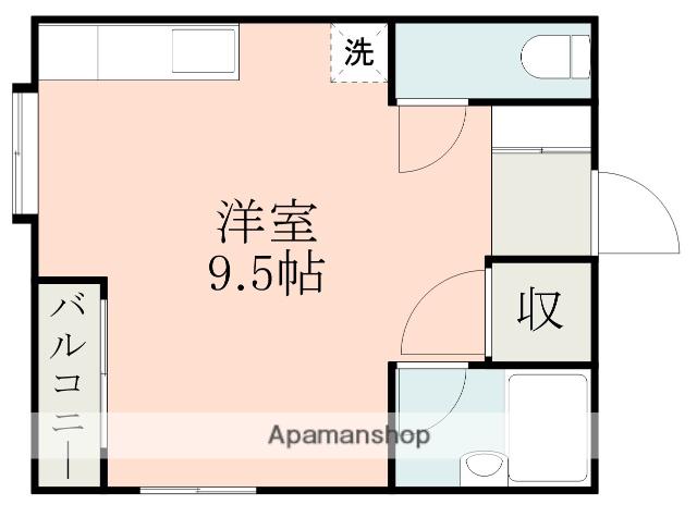 コーポ中村(ワンルーム/2階)の間取り写真