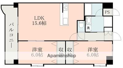 QREST熊本船場(2LDK/3階)の間取り写真