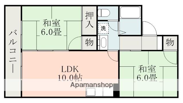 セジュール藤(2LDK/2階)の間取り写真