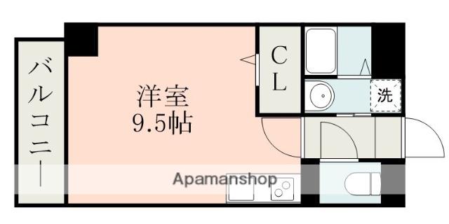 ダコタハウス世安(ワンルーム/8階)の間取り写真