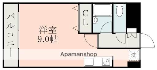 サンホワイト新町(ワンルーム/10階)の間取り写真