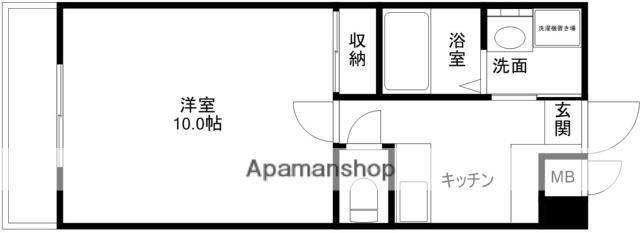 メイン花園(1K/7階)の間取り写真