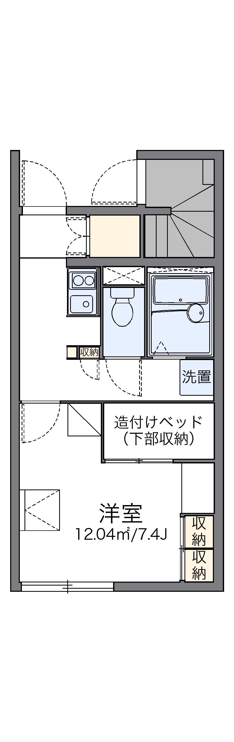 レオパレスドエール28(1K/1階)の間取り写真