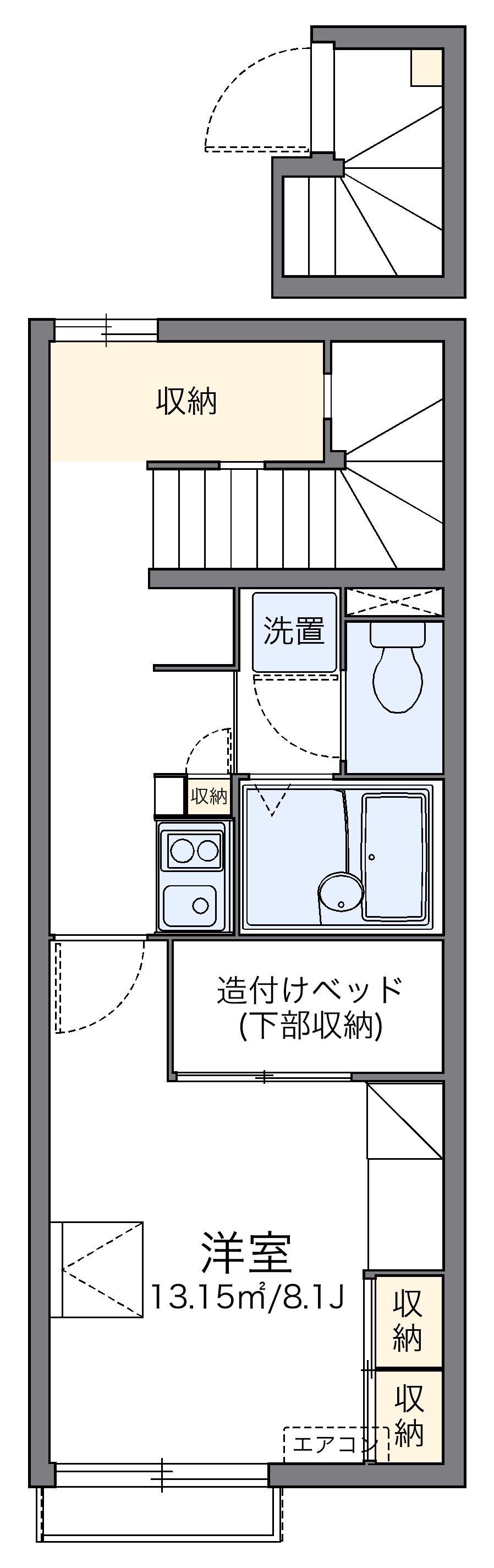 レオネクストグロリア(1K/2階)の間取り写真