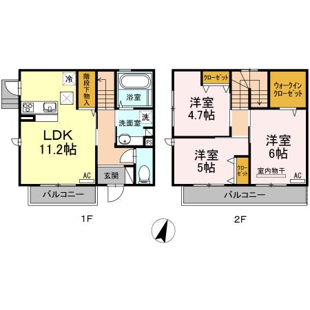 鹿児島本線 上熊本駅(ＪＲ・熊本電鉄) 徒歩8分 2階建 築8年(3LDK/1階)の間取り写真